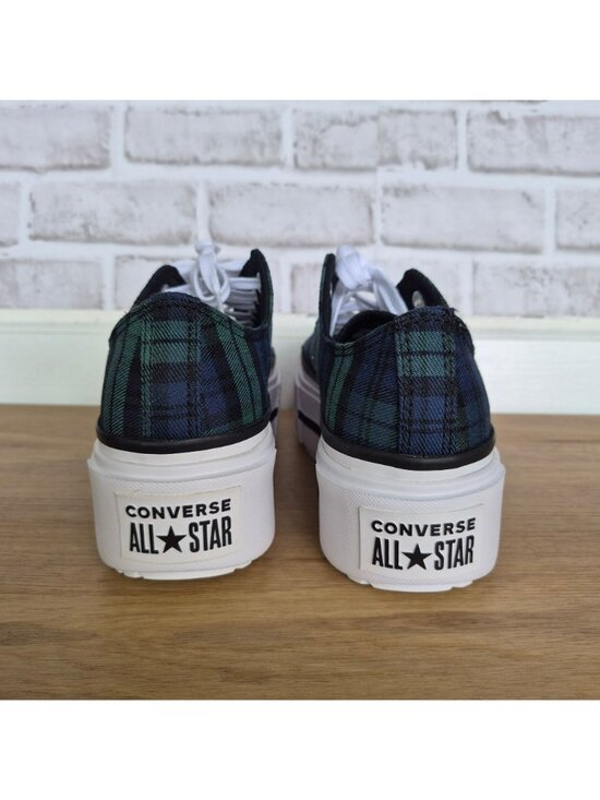 ⭐Converse Lift Double Stack Platform Plaid 8.5 Men\'s shoes Sneaker Black A16517C main image 5